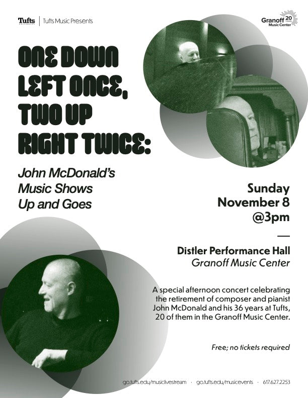 Nov. 8: One Down Left Once, Two Up Right Twice: John McDonald’s Music Shows Up and Goes