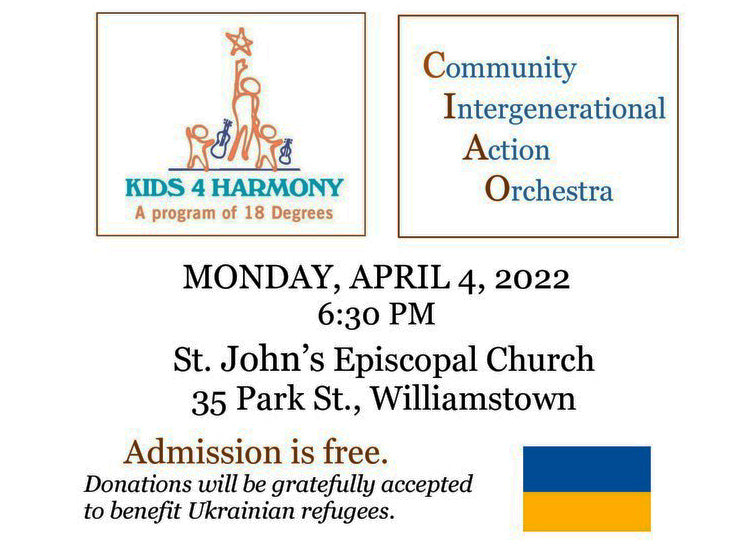 Kids 4 Harmony and CIAO present works for young players including Nobilis humilis by Gary Philo, April 4