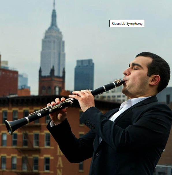 David Froom's clarinet concerto Canzoni di Notte with Narek Arutyunian and the Riverside Symphony, Zankel Hall, Feb. 5