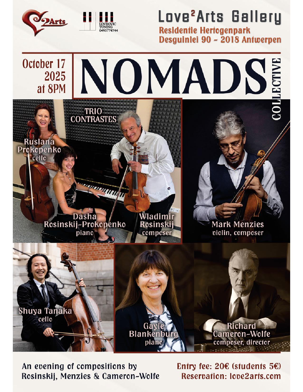 October 17: Music of Richard Cameron-Wolfe in Antwerp, composer residency