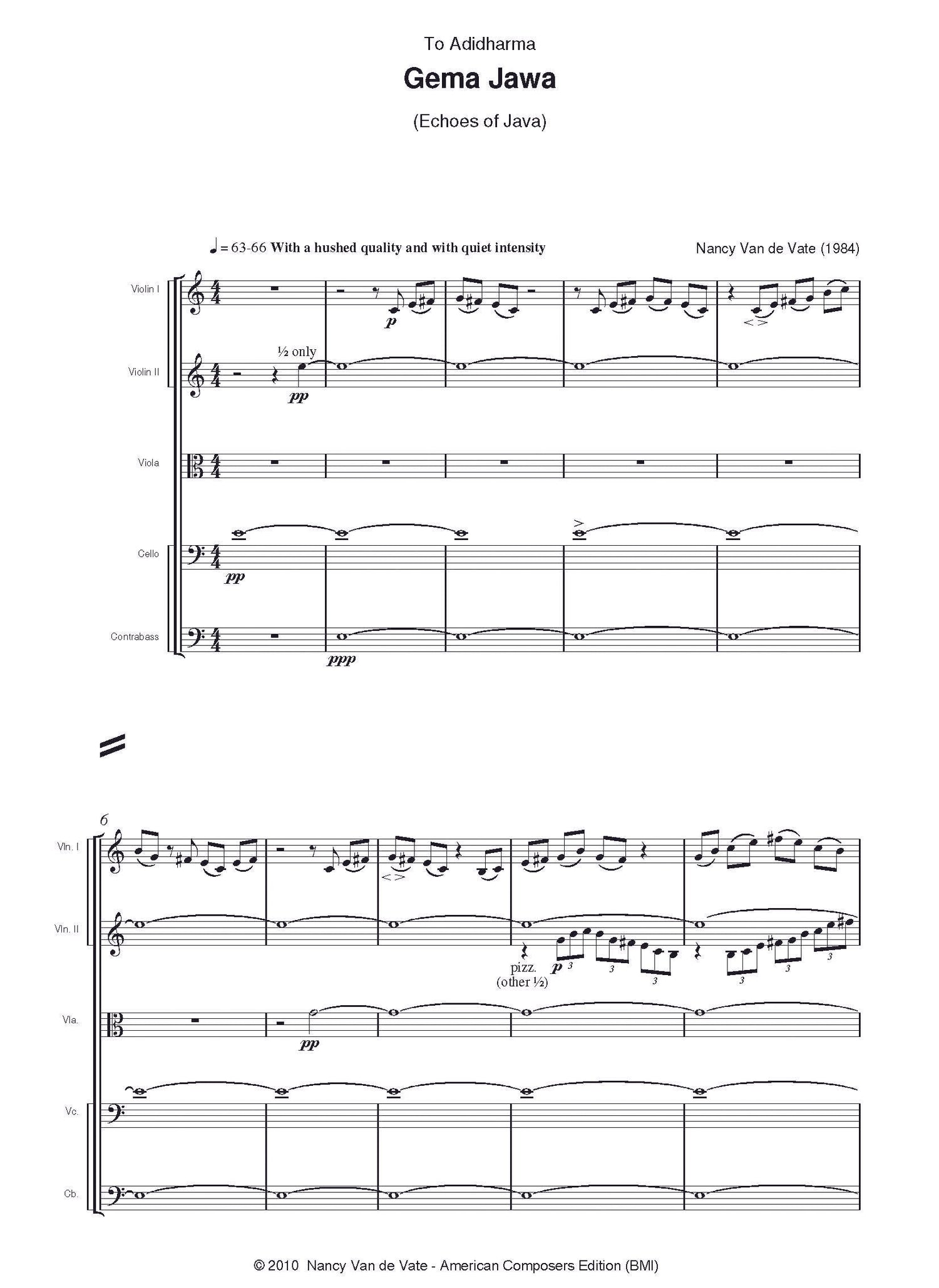 July 5: Nancy Van de Vate's Gema Jawa with West London Sinfonia