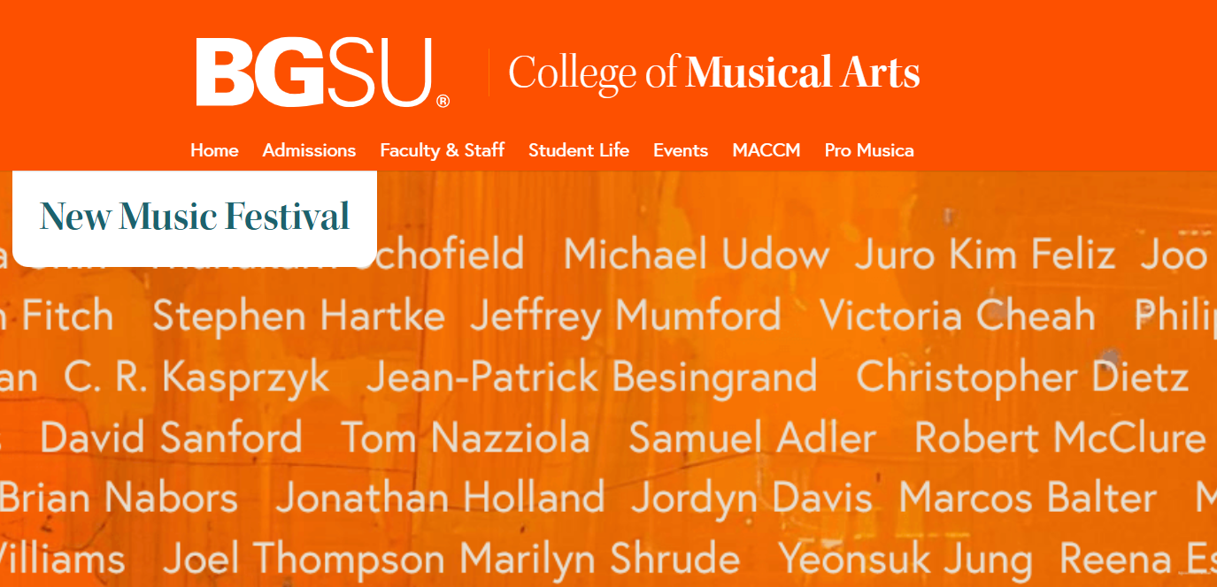 Oct. 18: Music of Marilyn Shrude, Reena Esmail and more at BGSU New Music Festival.