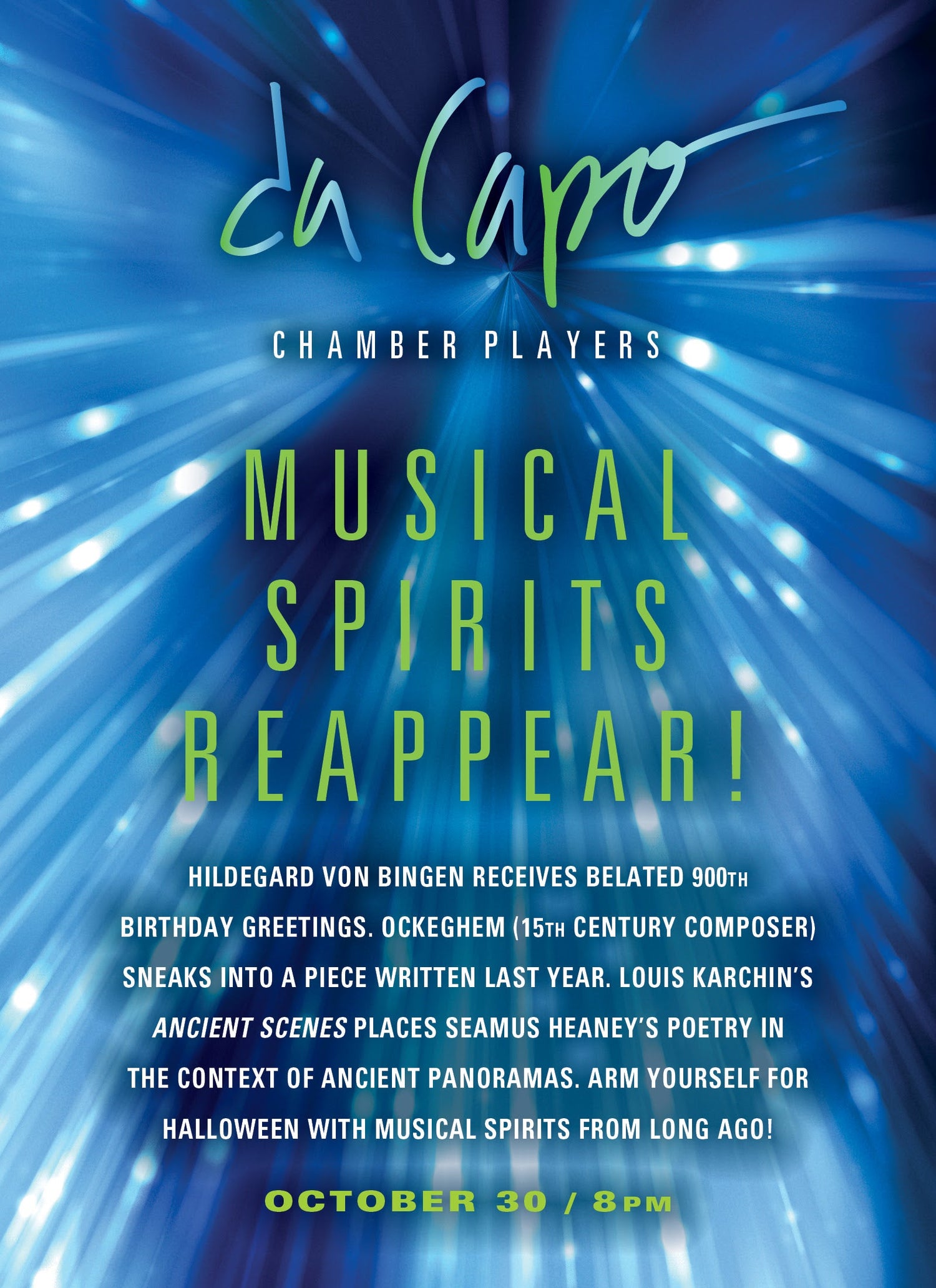 Music of Louis Karchin, Jonathan Dawe, and more, Da Capo Chamber Players, Oct. 30