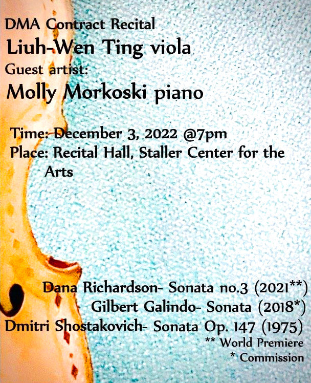 Music of Gilbert Galindo, Dana Richardson, and more, at Stony Brook, Dec. 3rd