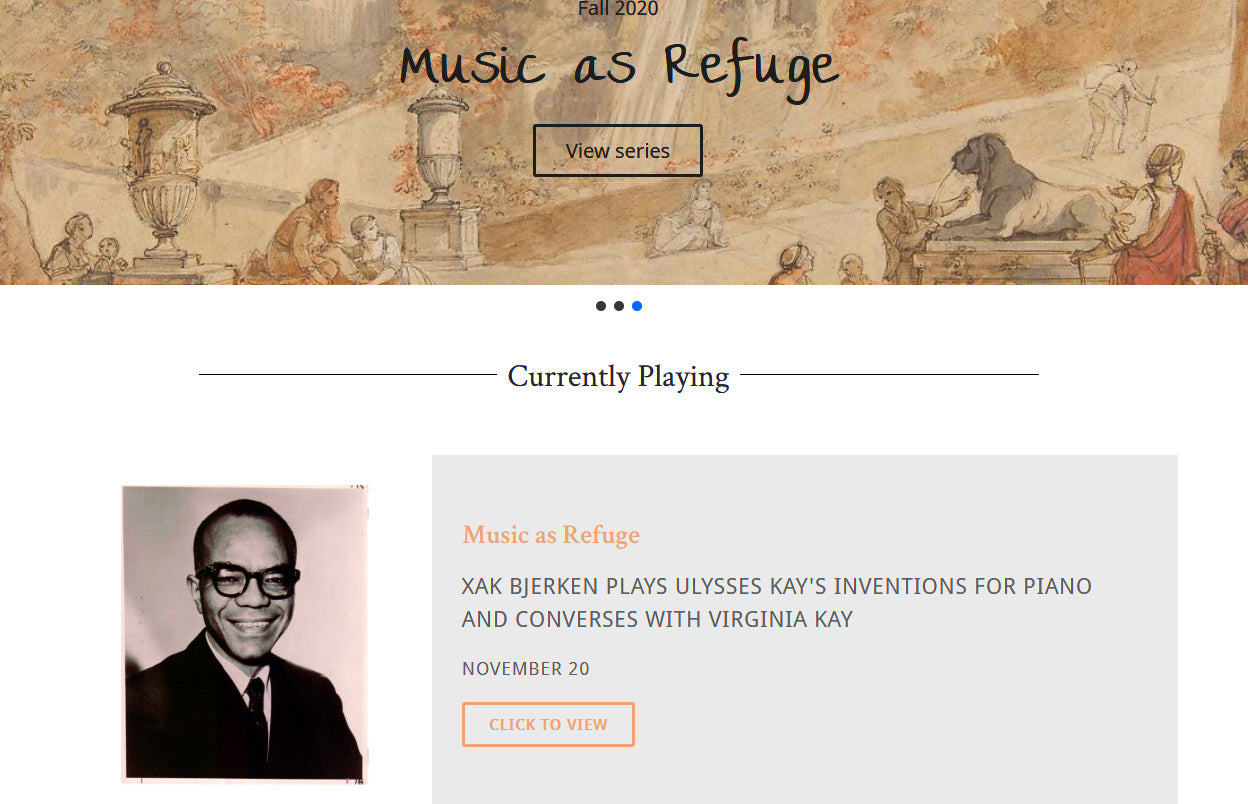 Ulysses Kay featured in Music as Refuge series at Cornell Center, with Eight Inventions, Nov. 20