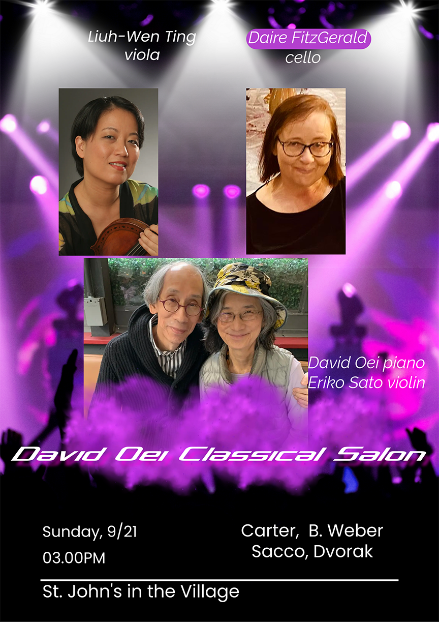 September 21: Steven Christopher Sacco, Piano Sonata No. 1 with David Oei's Classical Salon