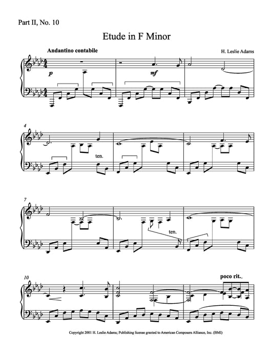Etude in F Minor (Part II, No. 10)