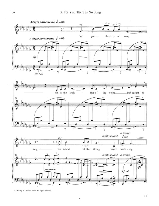 FIVE MILLAY SONGS: For you there is no song