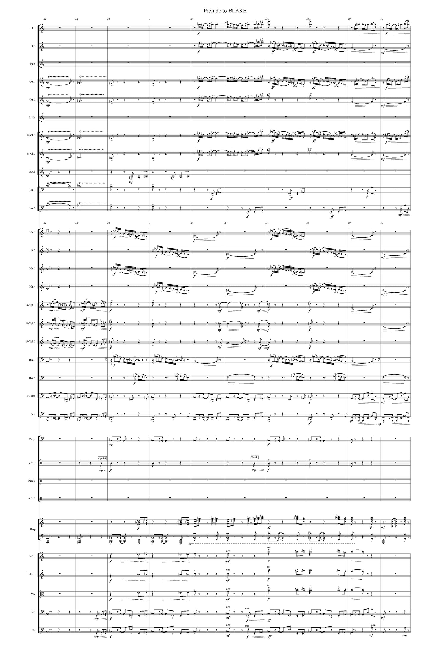 BLAKE - Prelude to the opera (Orchestral)