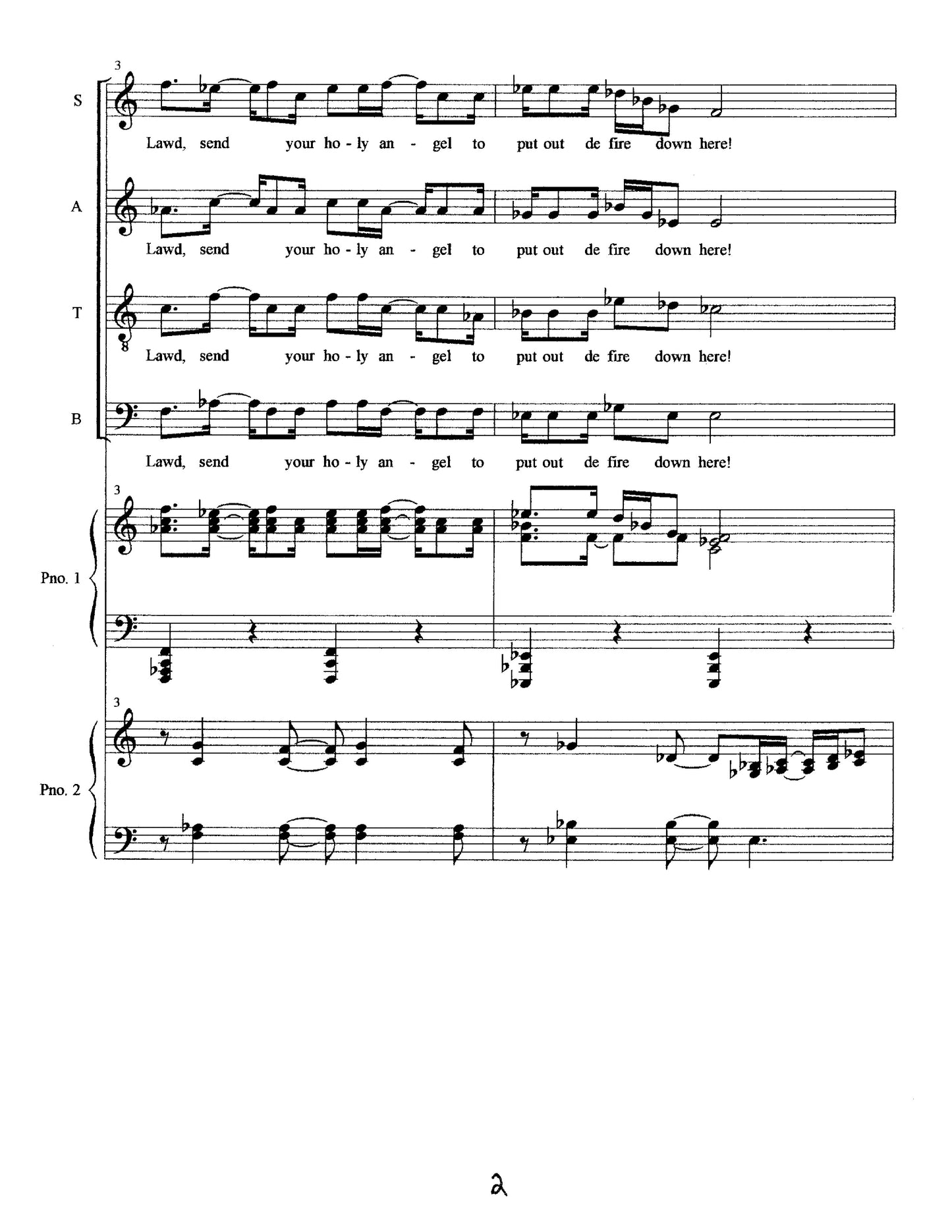 BLAKE 10 - Lawd, send your holy angel (Chorus)