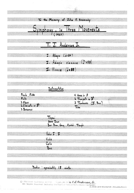 SYMPHONY IN THREE MOVEMENTS