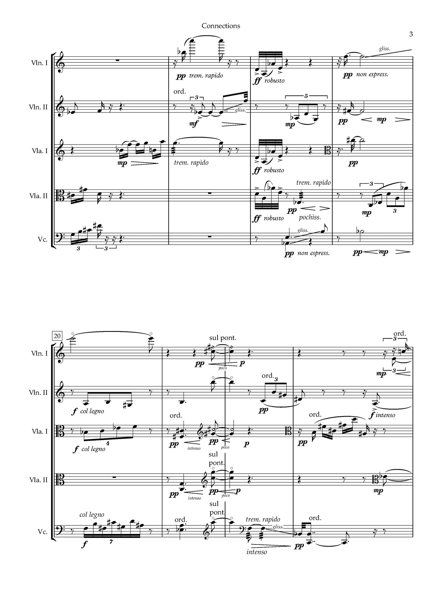 CONNECTIONS (A Fantasy for String Quintet)