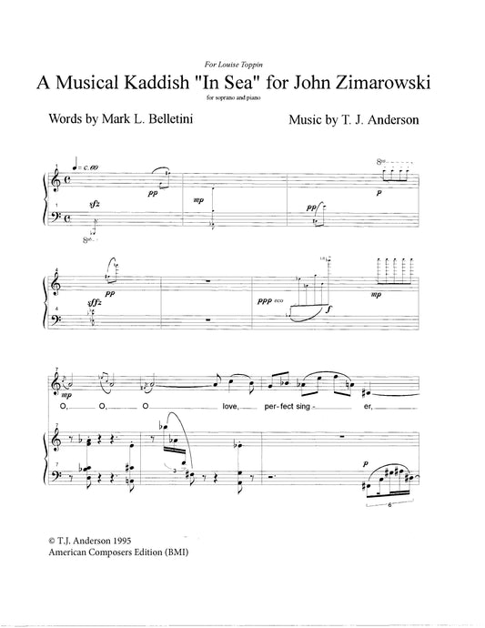 Musical Kaddish "In Sea" for John Zimarowski