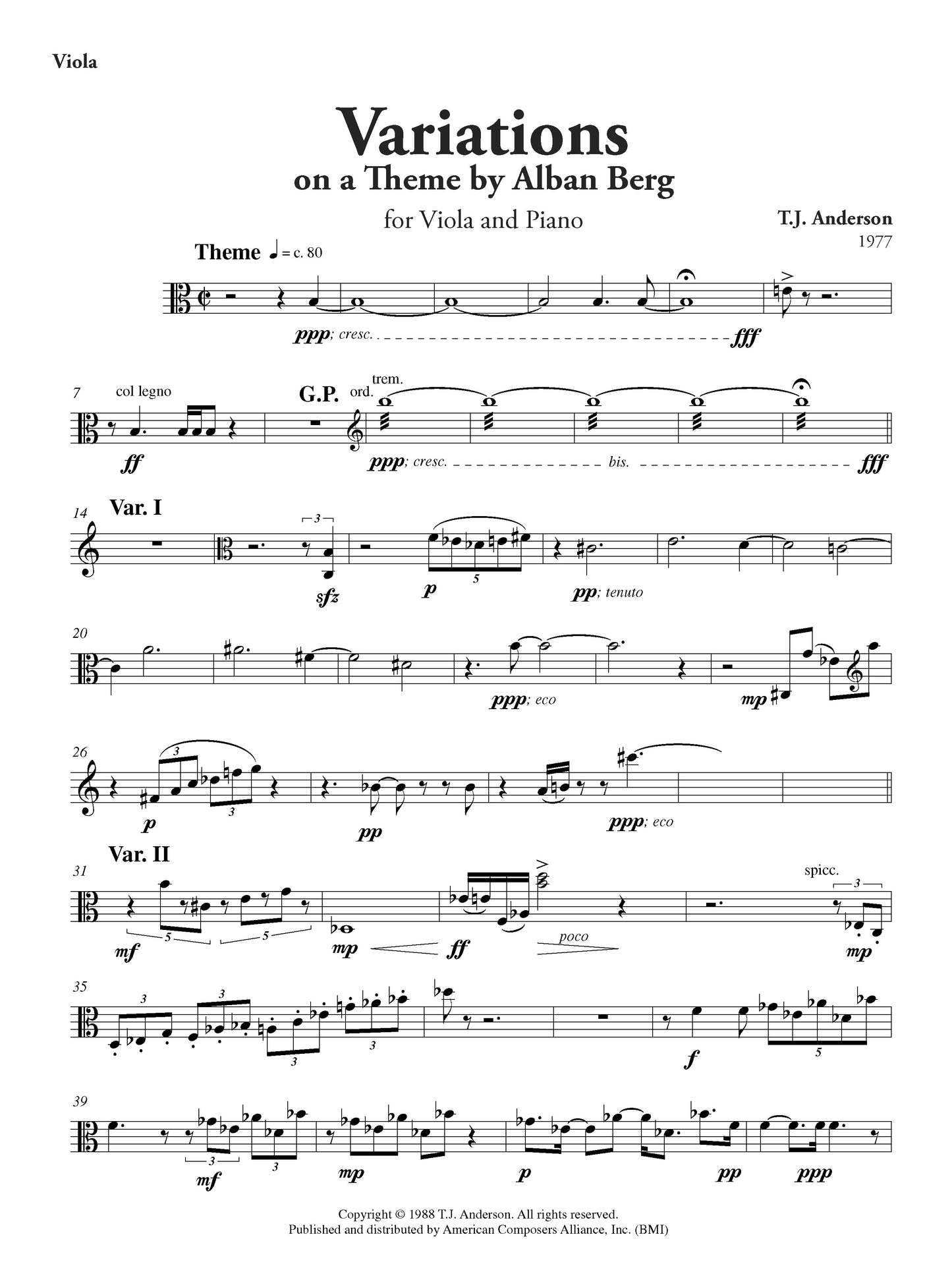VARIATIONS ON A THEME BY ALBAN BERG