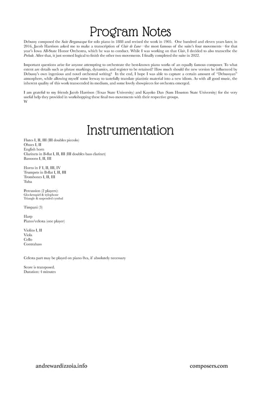 Suite Bergamasque - 2. Menuet