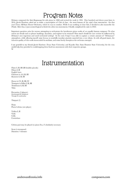 Suite Bergamasque - 4. Passepied