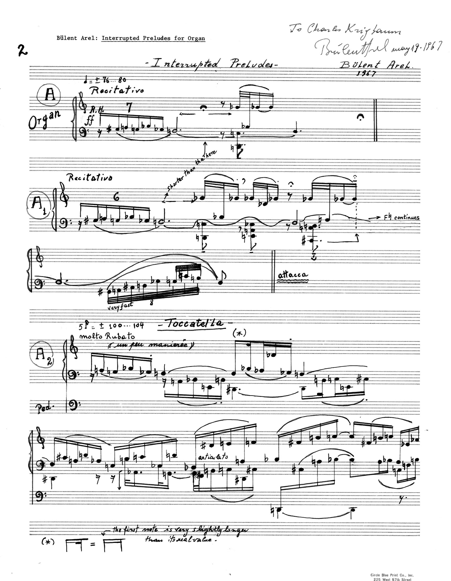 Interrupted Preludes for Organ