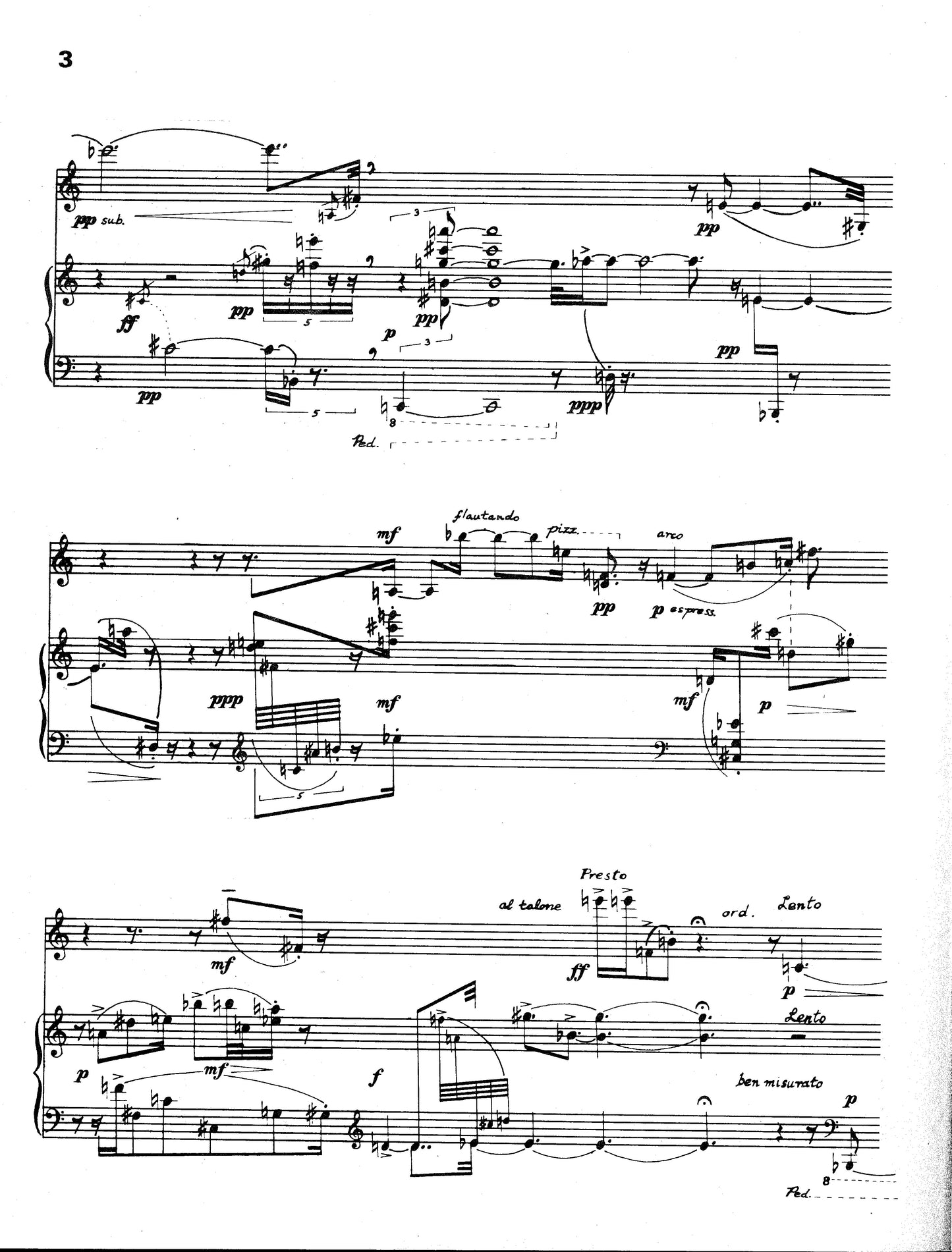 FOR VIOLIN AND PIANO