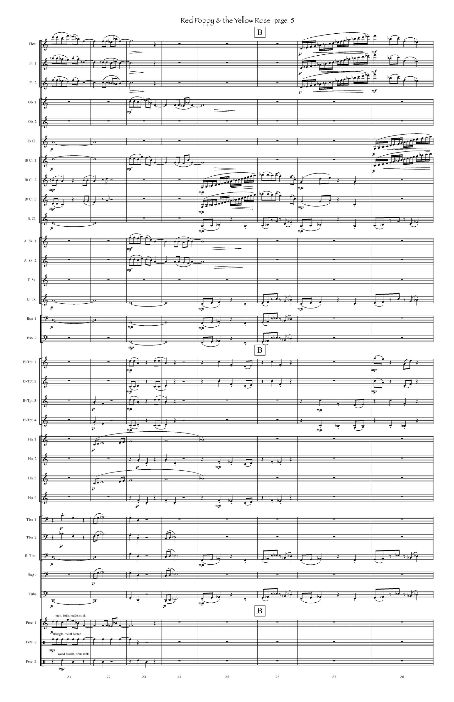 Red Poppy & the Yellow Rose