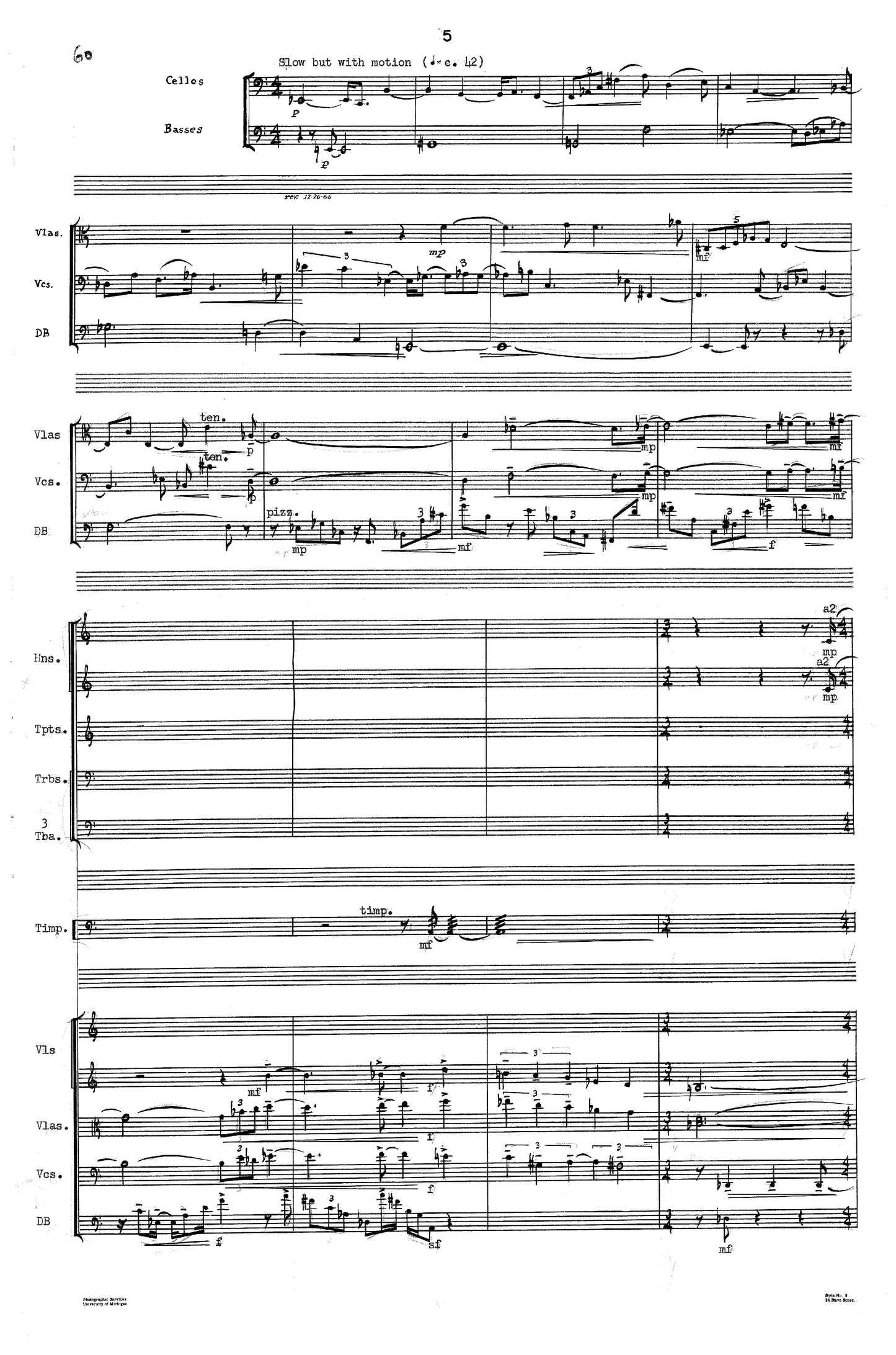 FIVE MOVEMENTS FOR ORCHESTRA