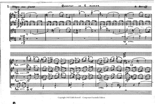 STRING QUARTET NO 3 in E Minor