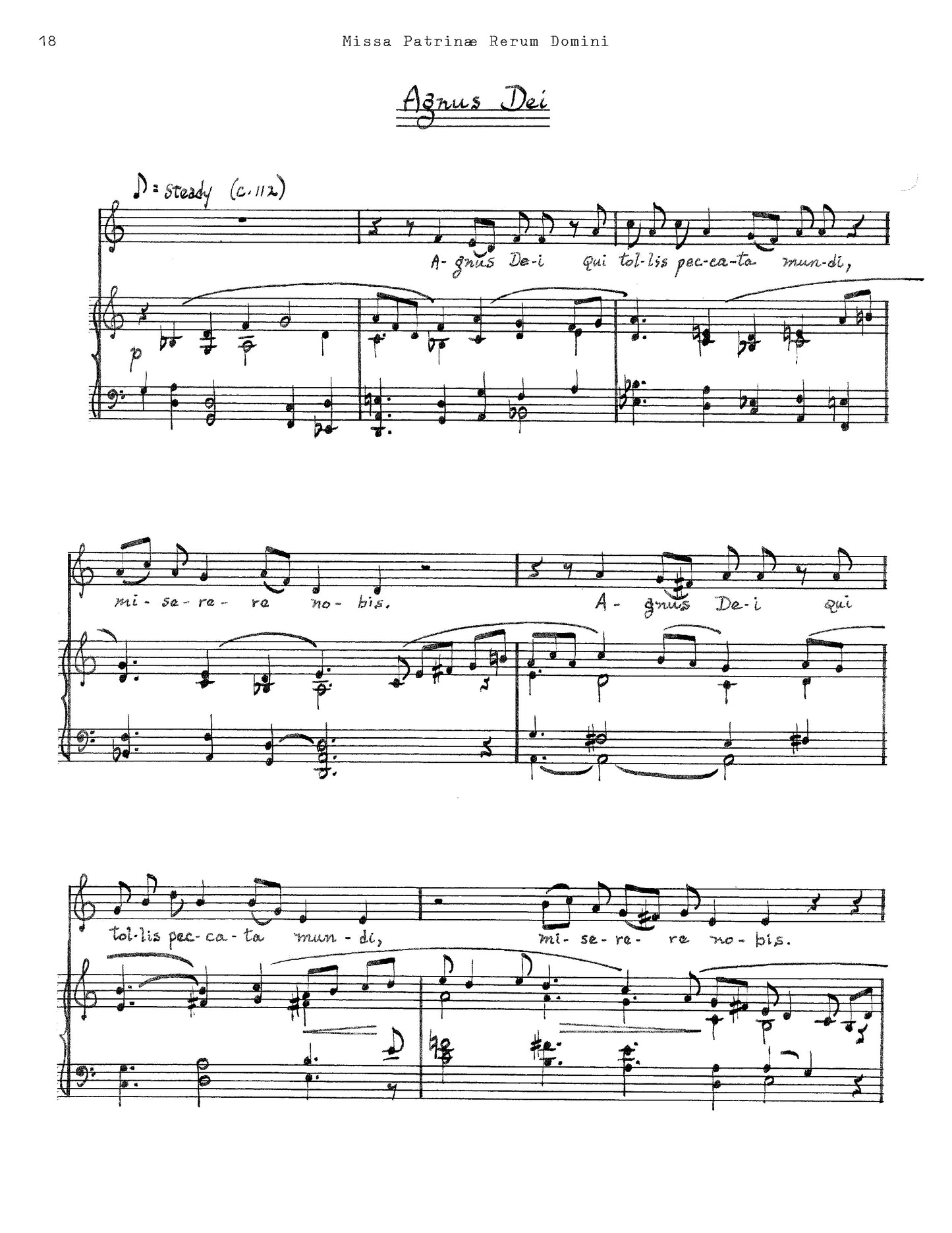 Missa Patrinae Rerum Domini