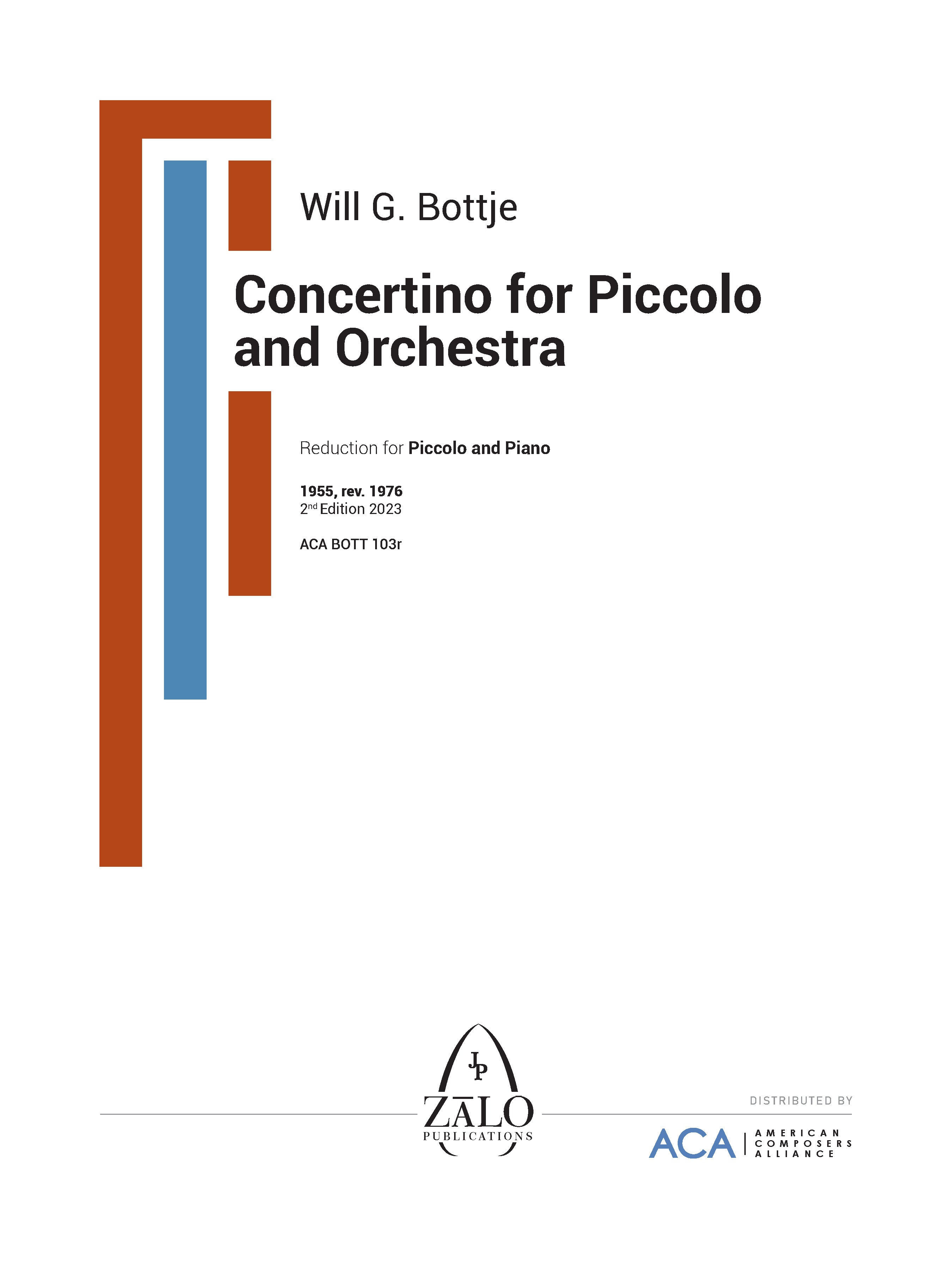 Concertino for Piccolo and Orchestra – American Composers Alliance
