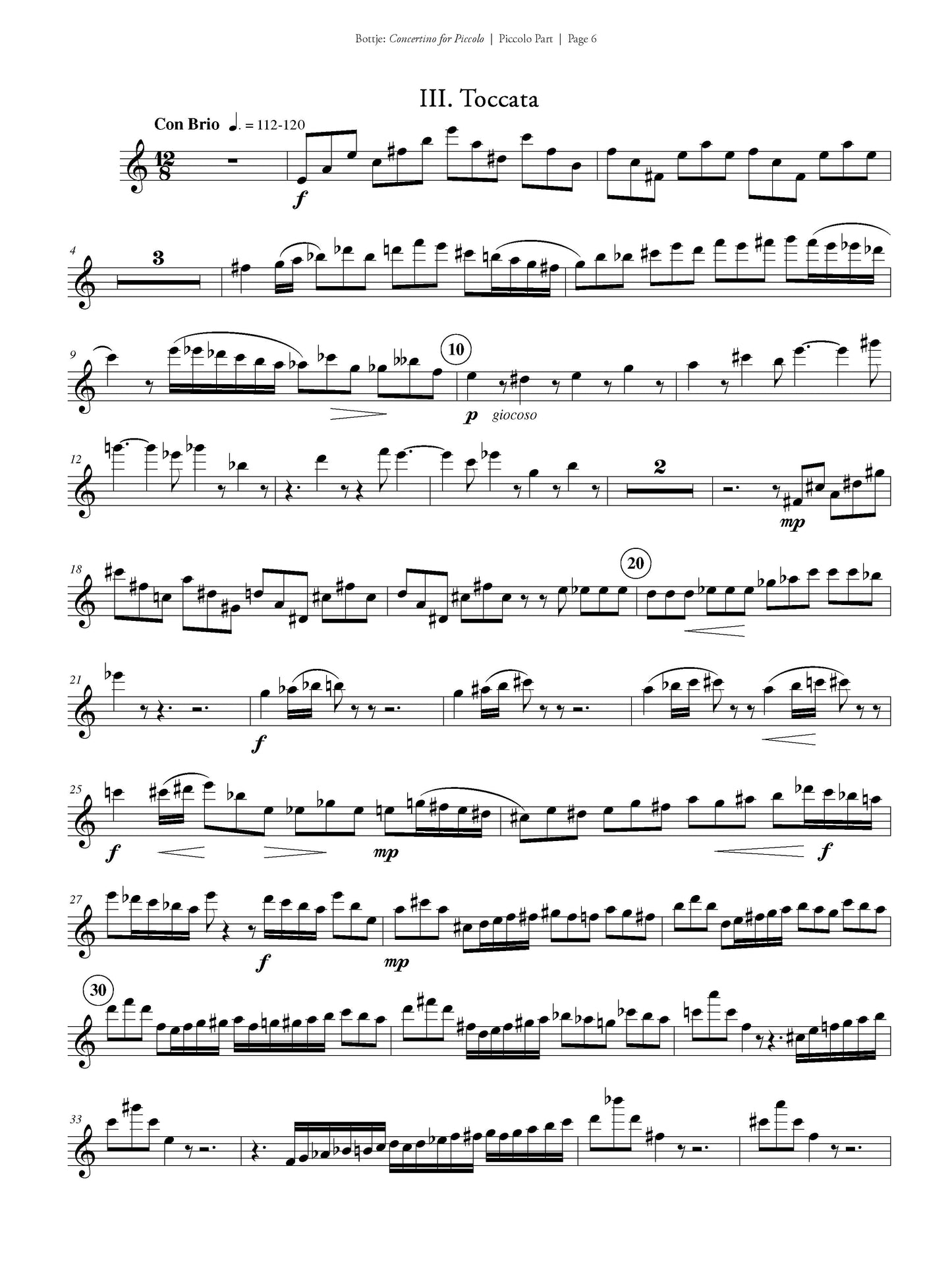 Concertino for Piccolo and Orchestra