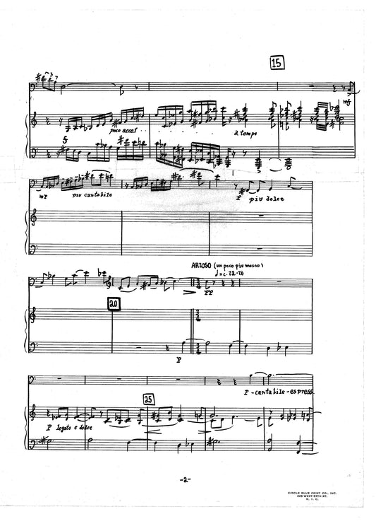 Recitative, Arioso, and Finale