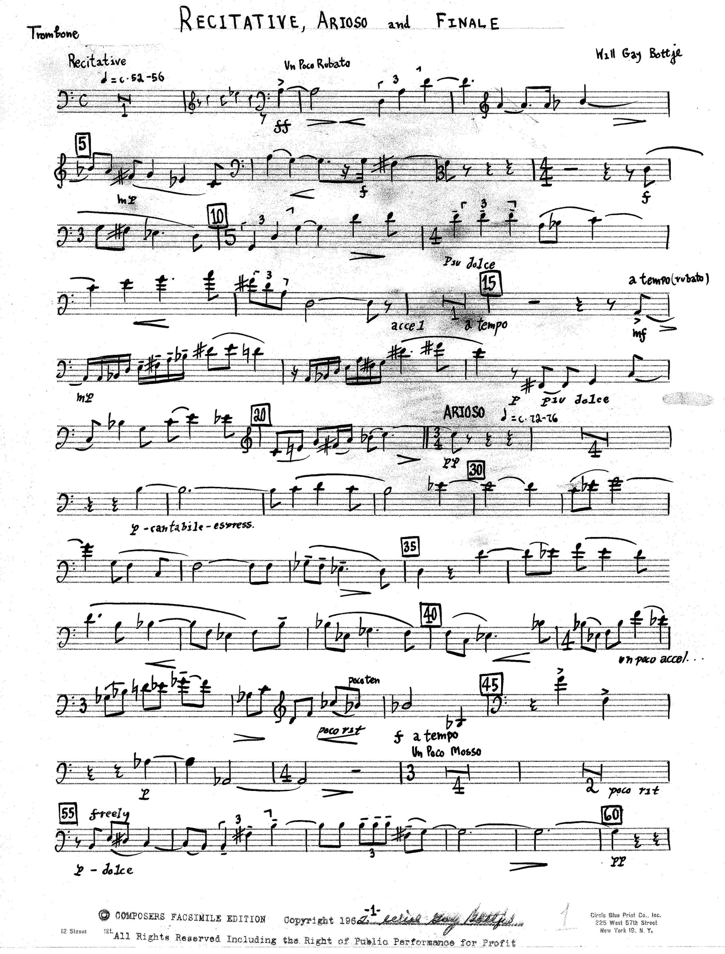 Recitative, Arioso, and Finale