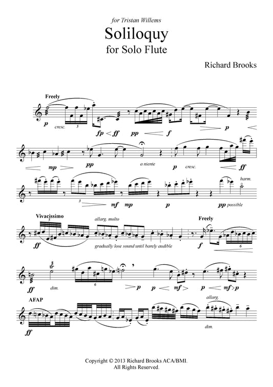 Soliloquy For Solo Flute