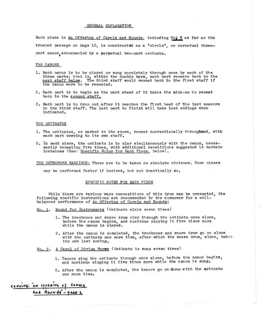 An Offering of Carols & Rounds