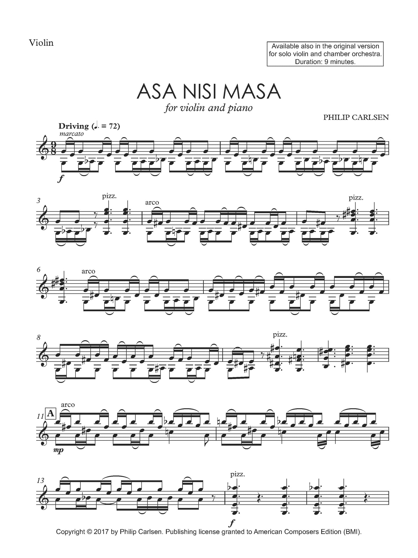 Asa Nisi Masa - Duo Version