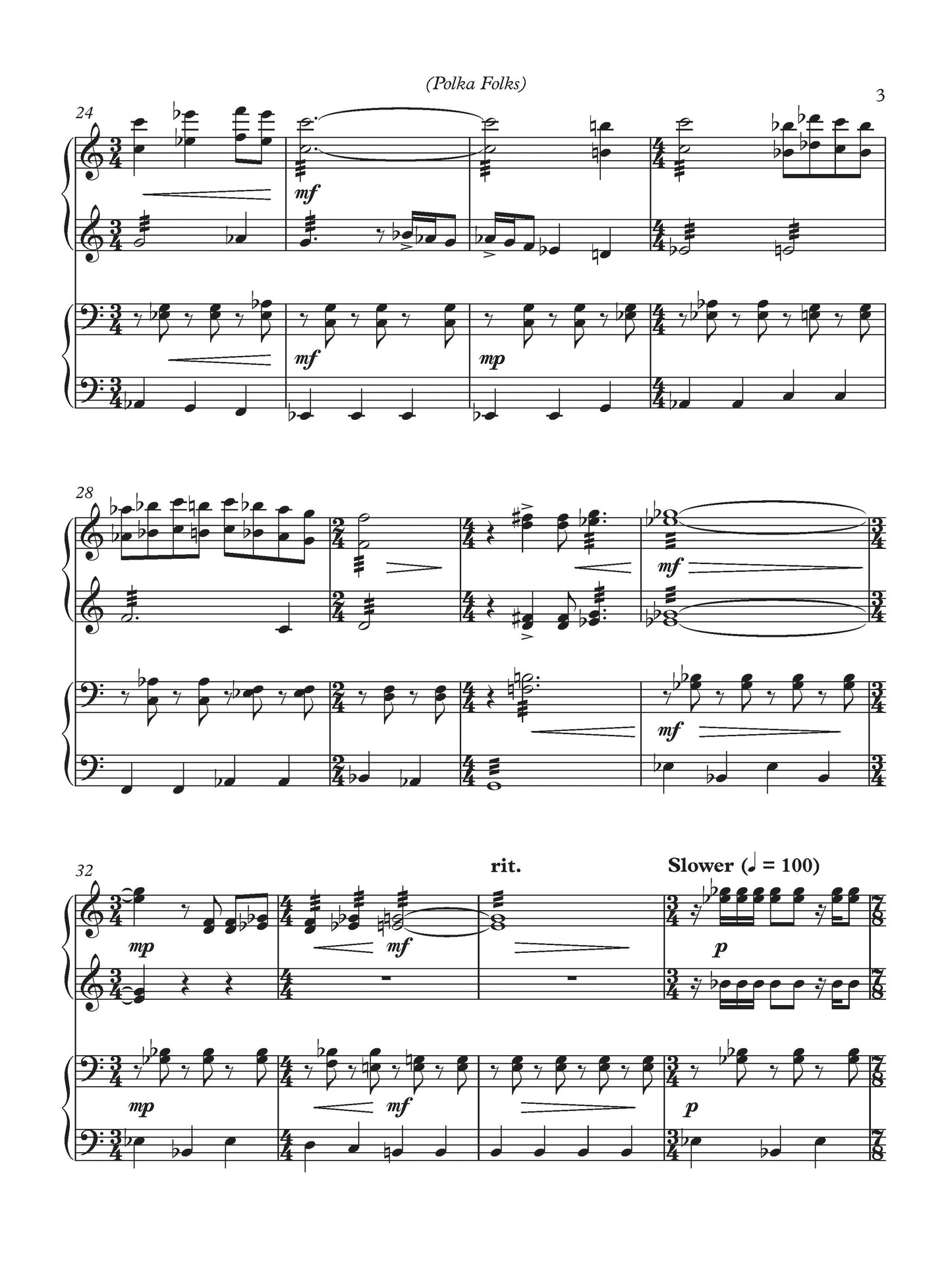 Polka Folks - Version For 4-Hands Marimba