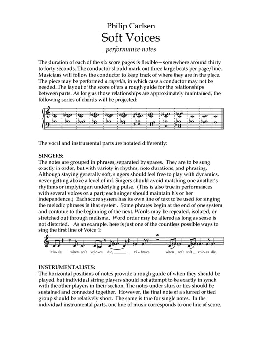 Soft Voices - Choir With Chamber Ensemble