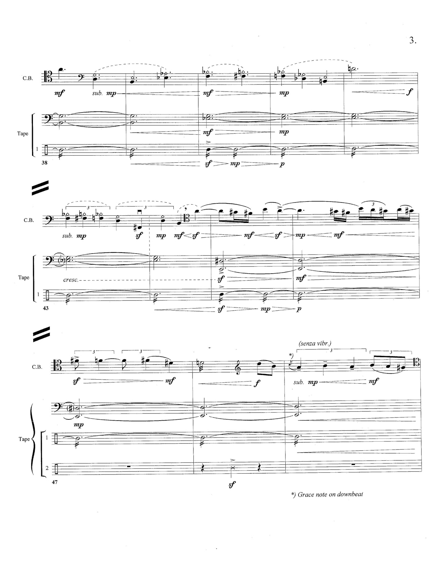 Roundabout For Contrabass And Tape