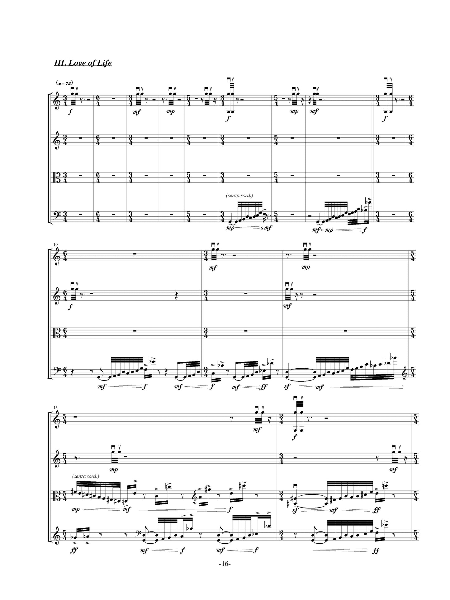 String Quartet No. 2 "Fear Of Death/Love Of Life"_x009d_