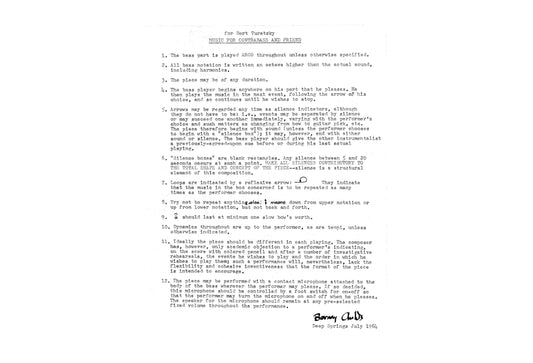 Music For Contrabass And Friend