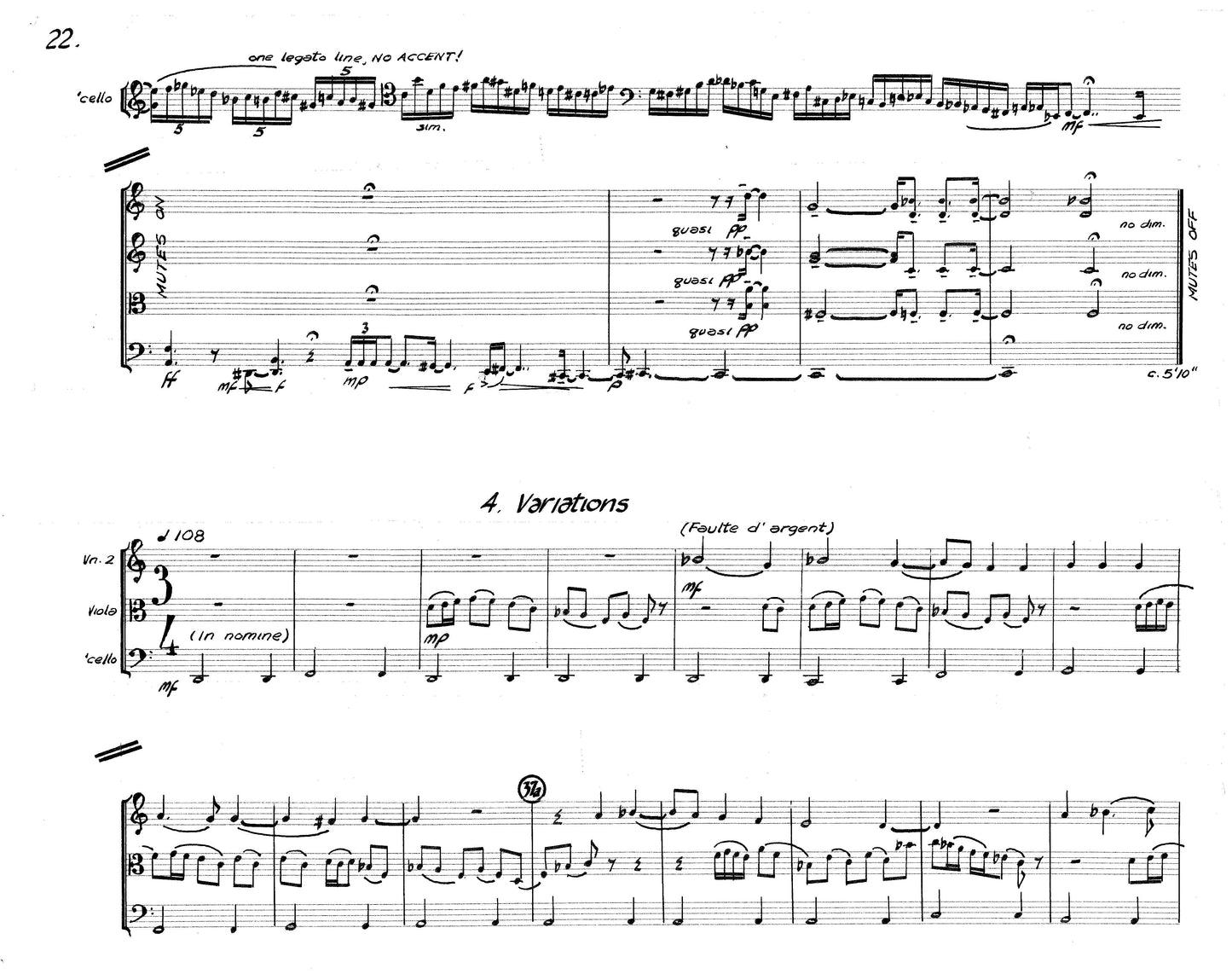 String Quartet, Fourth