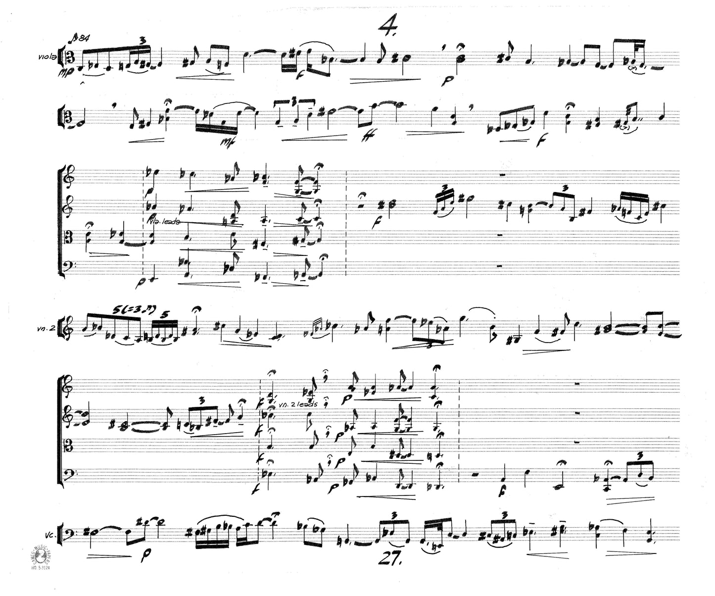 String Quartet, Sixth