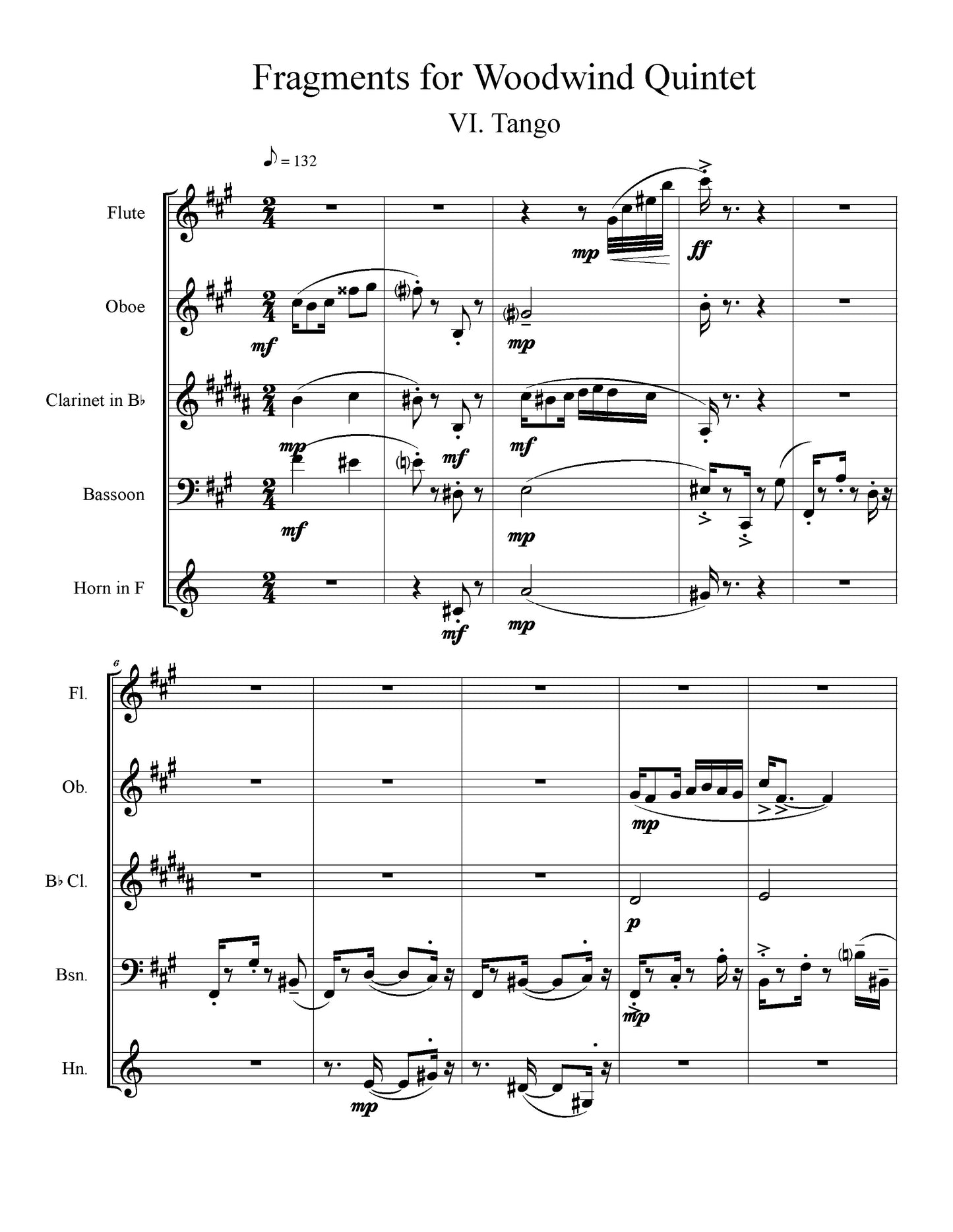 Fragments For Woodwind Quintet