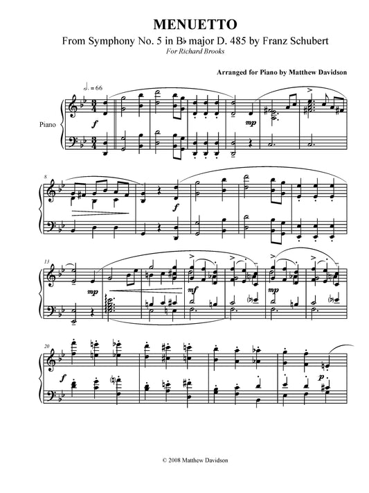 Menuetto from Symphony No. 5
