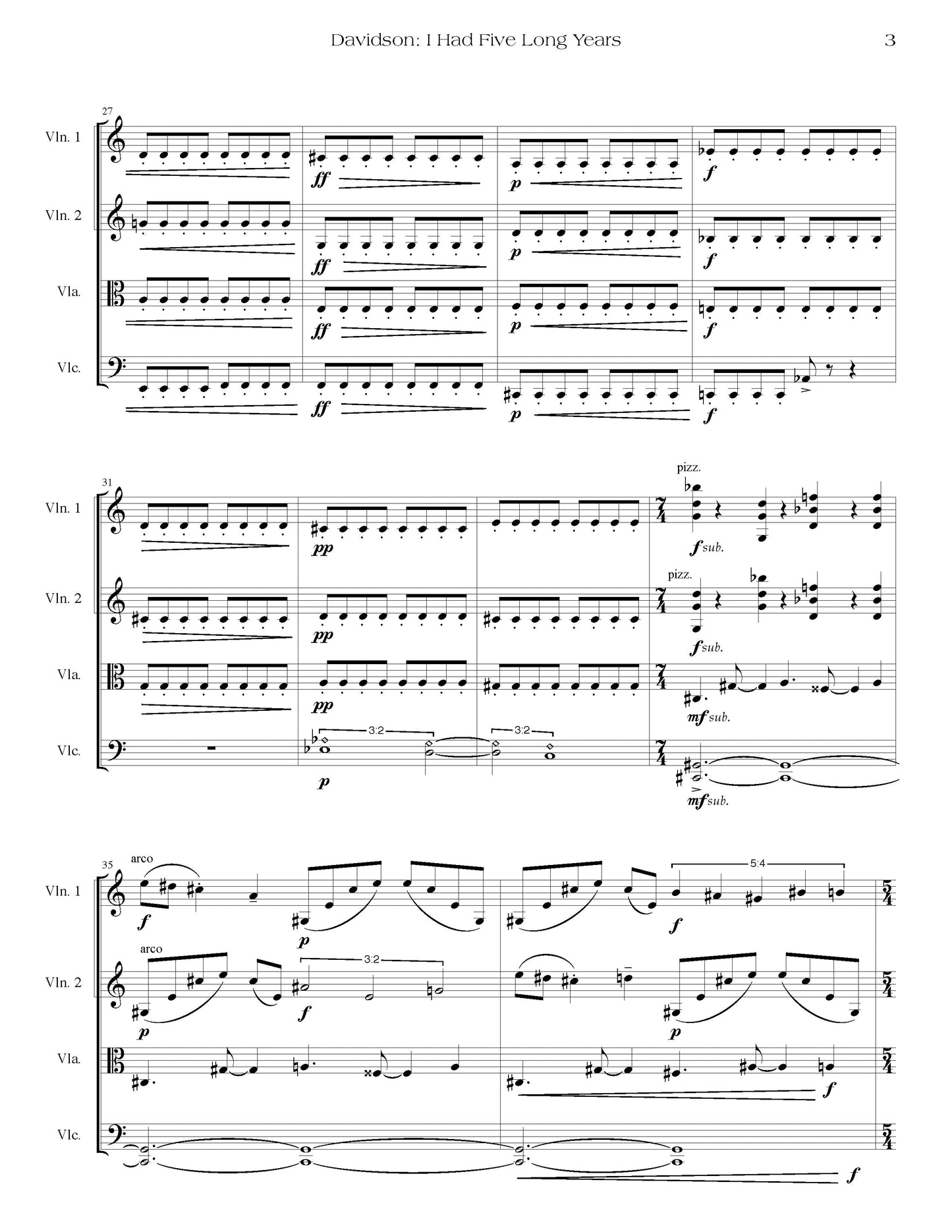 I Had Five Long Years