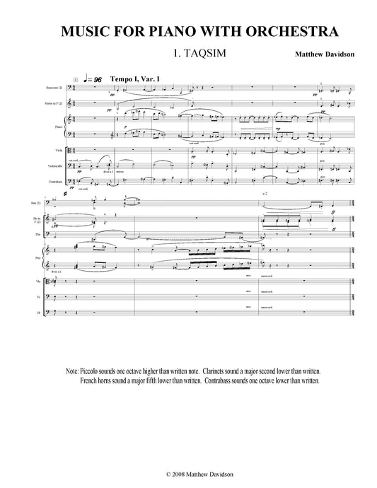 Music For Piano With Orchestra