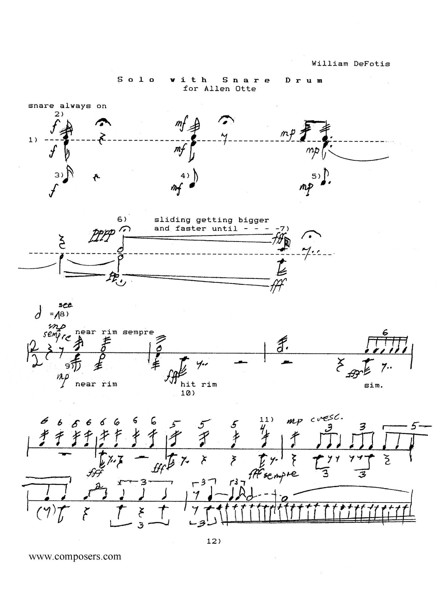 Solo With Snare Drum