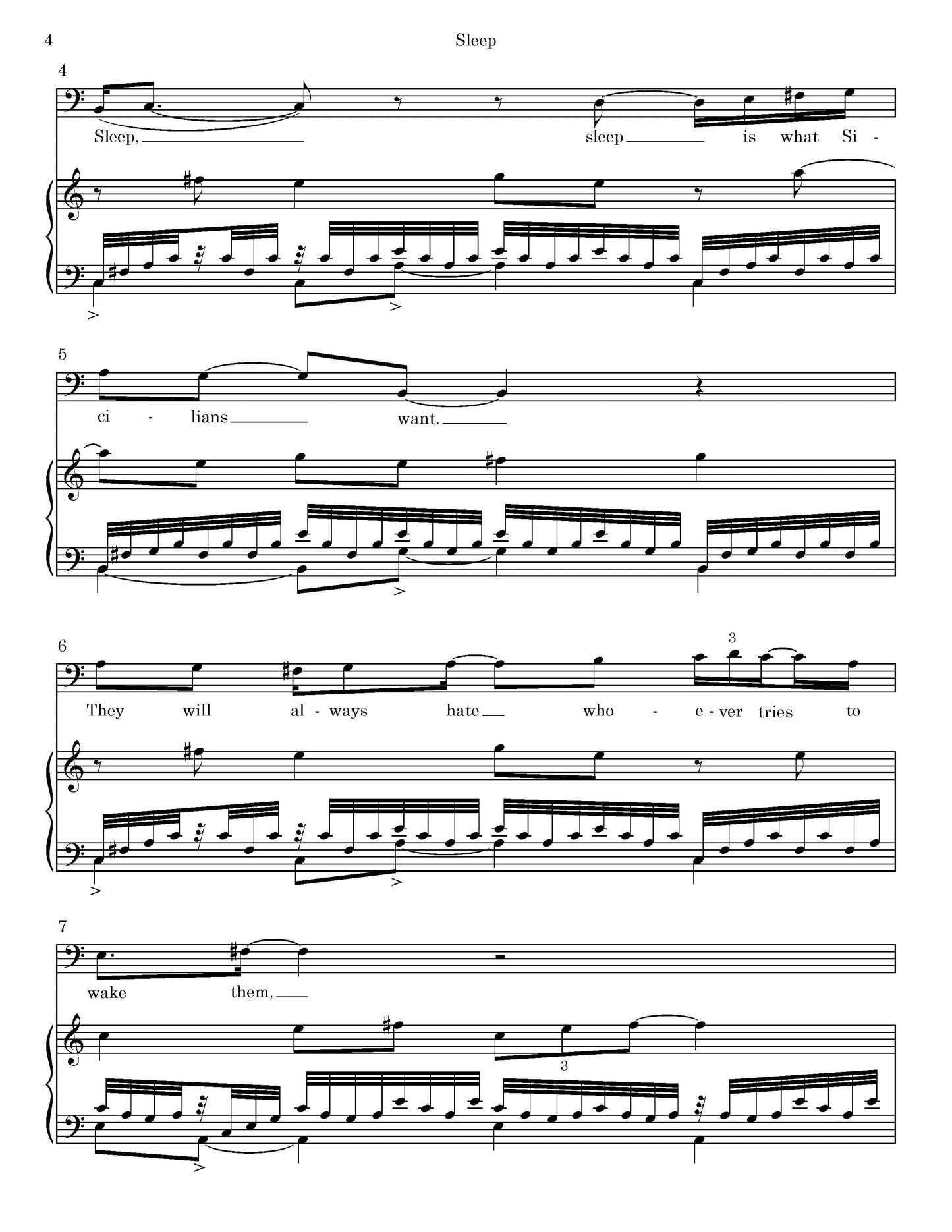 Sleep - from the opera The Leopard