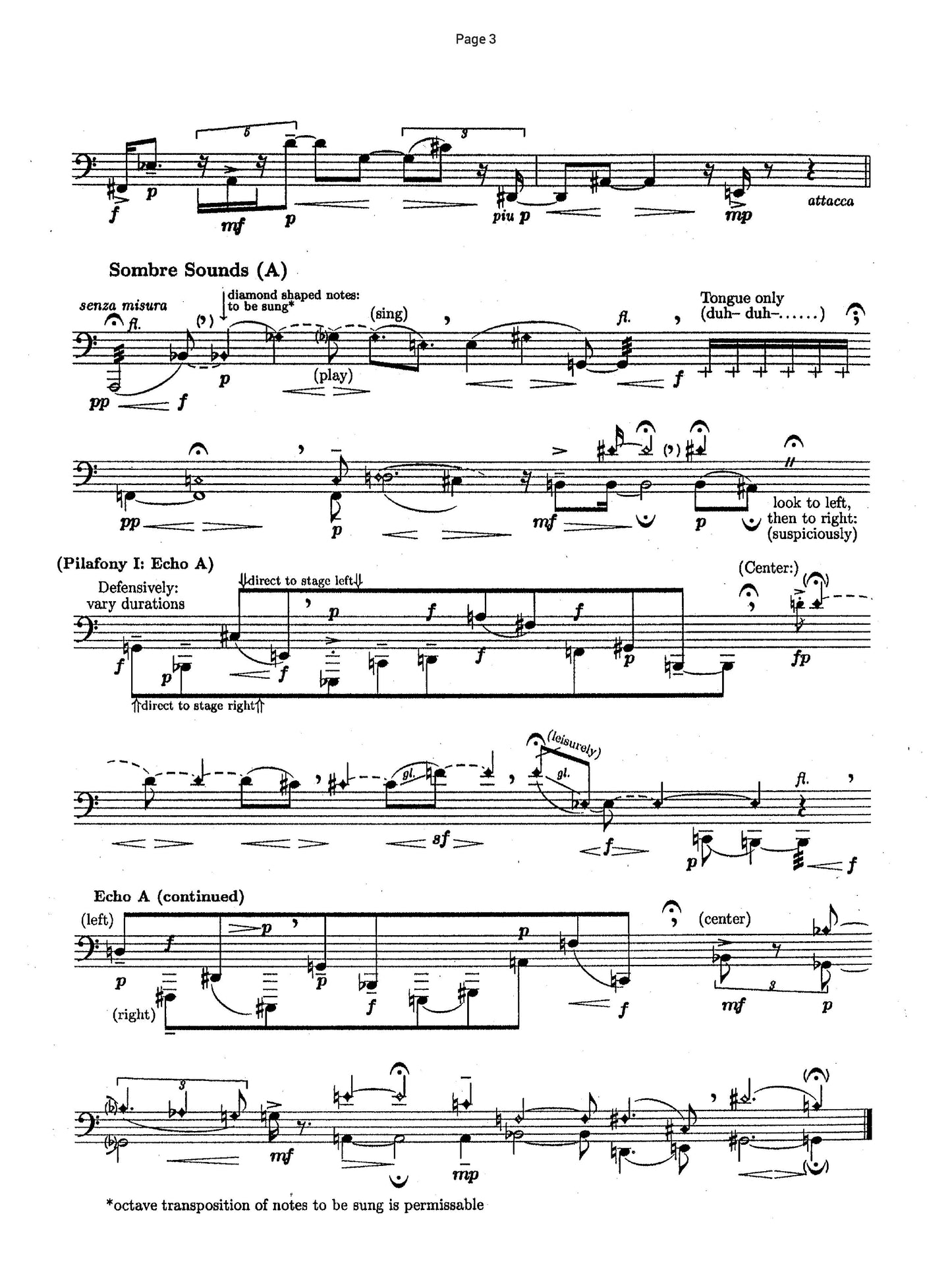 Tesserae IV/V For Solo Contrabass Trombone Or Tuba