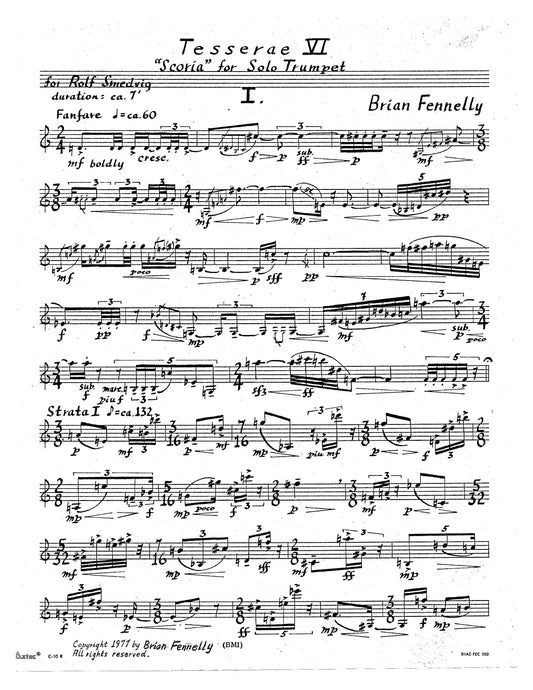 Tesserae VI - Scoria -For Solo Trumpet