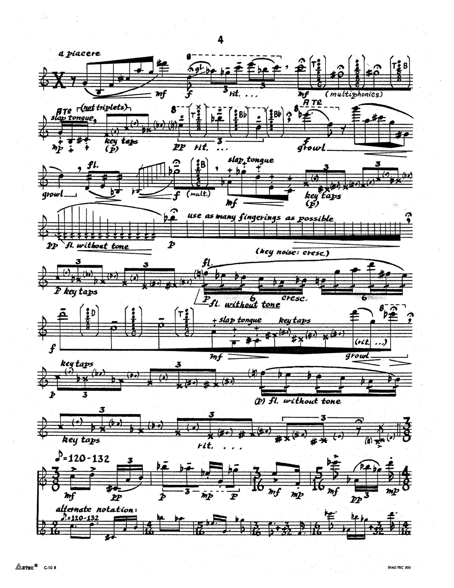 Tesserae VIII For Solo Alto Saxophone