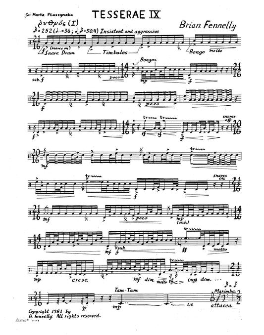 Tesserae IX For Solo Percussionist